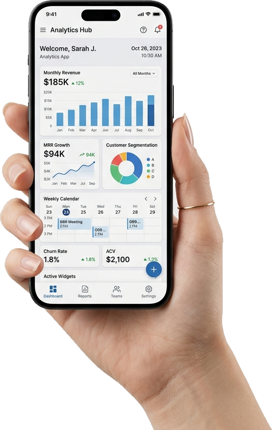 SaaS Analytics Mockup